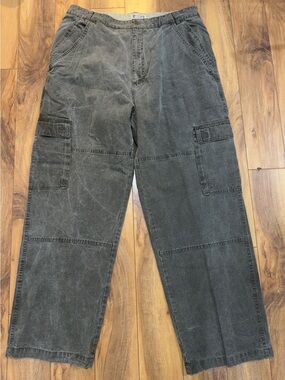 Bugle Boy Faded Black Cargo Pants